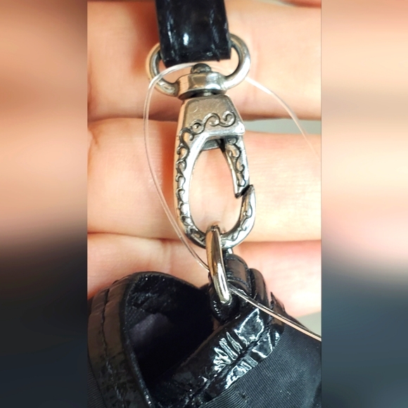 BRIGHTON bag - mini crossbody wallet and phone holder nylon/patent leather bag - Picture 14 of 14